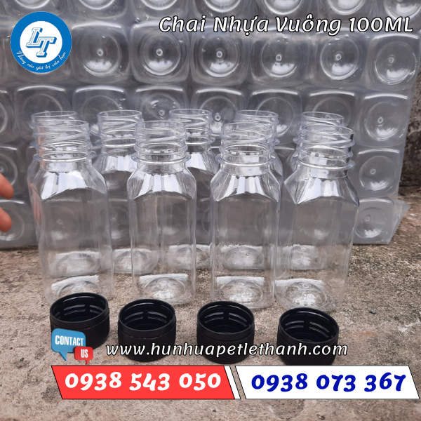 chai nhựa vuông 100ml chai nhựa vuông 100ml