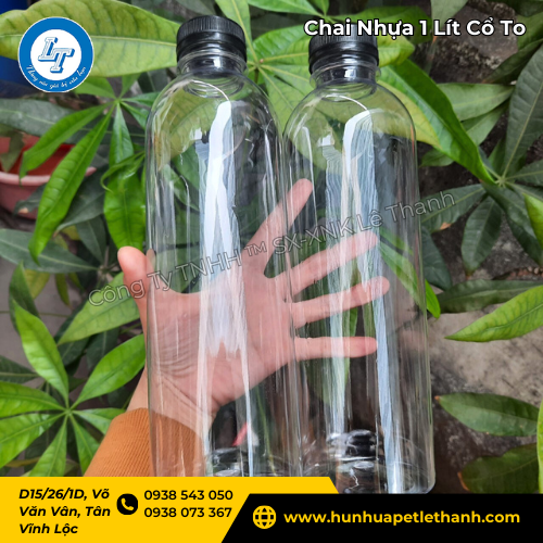 chai nhựa 1 lít cổ to giao sỉ siêu nhanh, giá rẻ như xưởng 1 chai nhựa 1 lít cổ to giao sỉ siêu nhanh, giá rẻ như xưởng 1