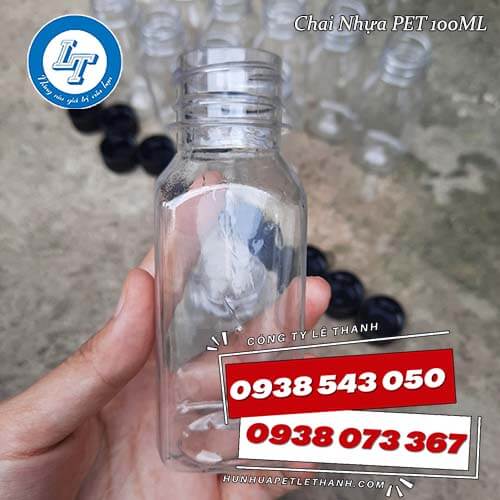>>chai nhựa vuông nắp đen 100ml<< >>chai nhựa vuông nắp đen 100ml<<