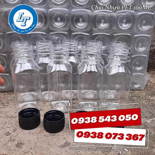 >>chai nhựa vuông nắp đen 100ml<< >>chai nhựa vuông nắp đen 100ml<<