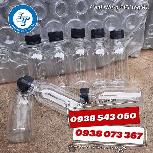 chai nhựa tròn 100ml nắp đen chai nhựa tròn 100ml nắp đen
