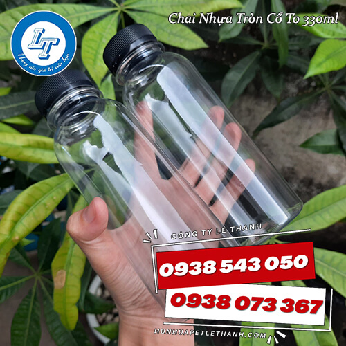 chai nhựa PET tròn 330ml cổ to chai nhựa PET tròn 330ml cổ to