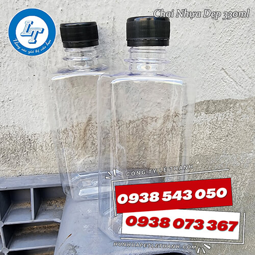chai nhựa dẹp 330ml chai nhựa dẹp 330ml