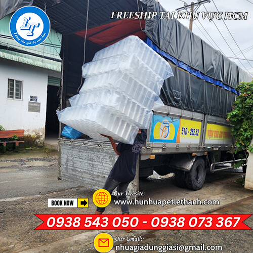 kho sỉ rẻ chai nhựa vuông 330ml miệng rộng có ren kho sỉ rẻ chai nhựa vuông 330ml miệng rộng có ren