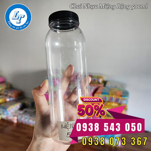 cơ sở chai nhựa tròn miệng rộng 500ml giá sỉ rẻ cơ sở chai nhựa tròn miệng rộng 500ml giá sỉ rẻ