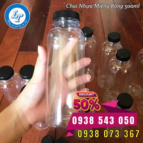 cơ sở chai nhựa tròn miệng rộng 500ml giá sỉ rẻ cơ sở chai nhựa tròn miệng rộng 500ml giá sỉ rẻ