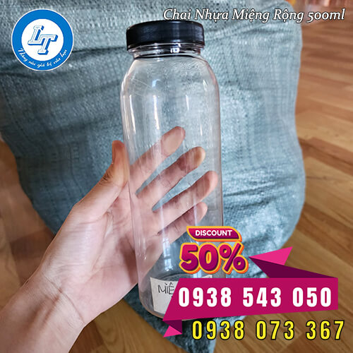 cơ sở chai nhựa tròn miệng rộng 500ml giá sỉ rẻ cơ sở chai nhựa tròn miệng rộng 500ml giá sỉ rẻ