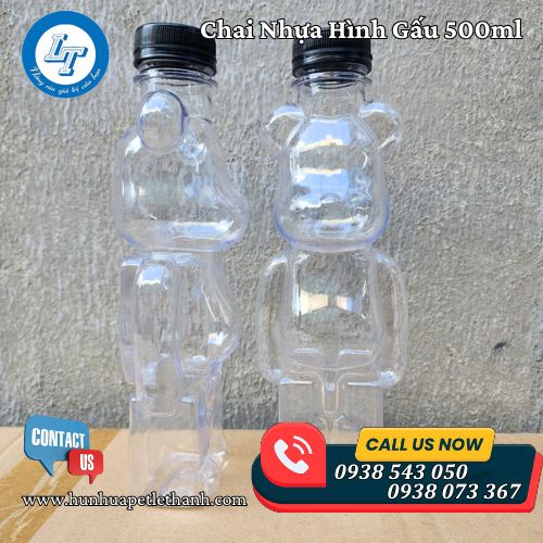 chai nhựa đựng trà sữa hình gấu giá rẻ sỉ lẻ 3 chai nhựa đựng trà sữa hình gấu giá rẻ sỉ lẻ 3
