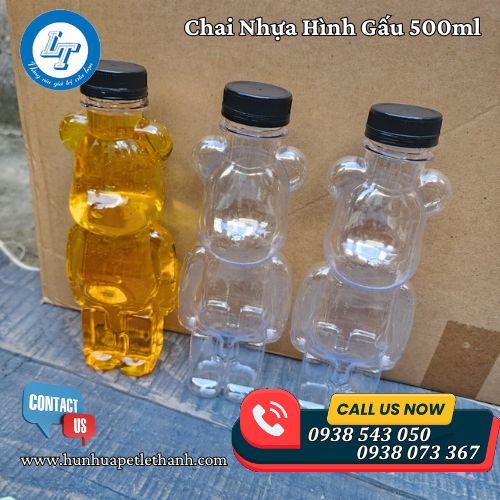 chai nhựa đựng trà sữa hình gấu giá rẻ sỉ lẻ 4 chai nhựa đựng trà sữa hình gấu giá rẻ sỉ lẻ 4