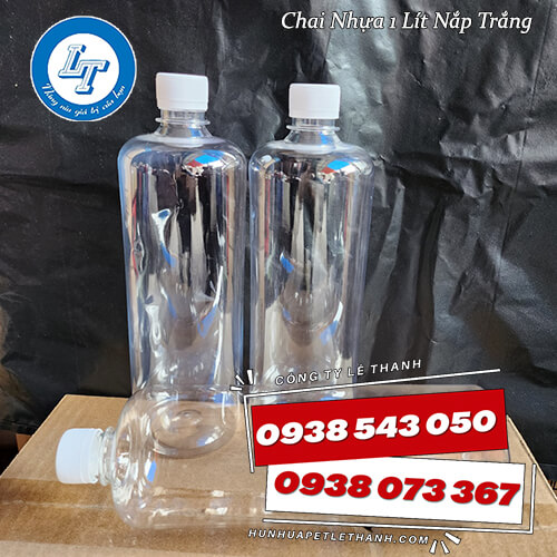 chai nhựa tròn 1 lít nắp trắng báo giá rẻ.2 chai nhựa tròn 1 lít nắp trắng báo giá rẻ.2