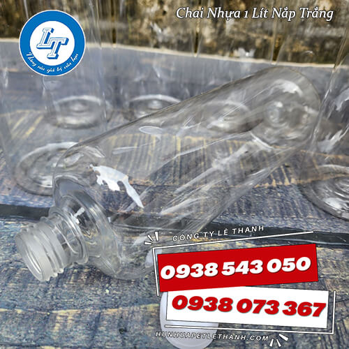 chai nhựa tròn 1 lít nắp trắng báo giá rẻ.3 chai nhựa tròn 1 lít nắp trắng báo giá rẻ.3