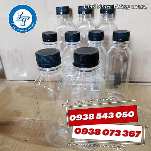 kho sỉ chai nhựa PET nắp đen đựng trà sữa 2 kho sỉ chai nhựa PET nắp đen đựng trà sữa 2