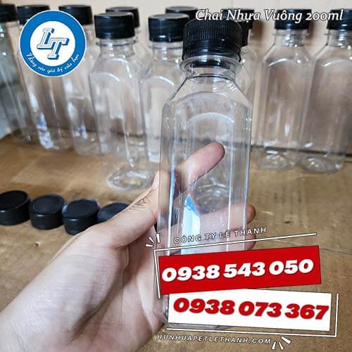 kho sỉ chai nhựa PET nắp đen đựng trà sữa 3 kho sỉ chai nhựa PET nắp đen đựng trà sữa 3