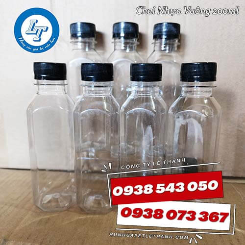 kho sỉ chai nhựa PET nắp đen đựng trà sữa 5 kho sỉ chai nhựa PET nắp đen đựng trà sữa 5