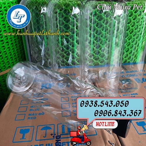 chai PET tròn nắp đen giá rẻ chai PET tròn nắp đen giá rẻ