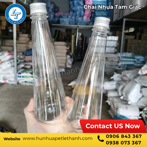 chai nhựa tam giác đựng trà sữa giá sỉ giá rẻ 1 chai nhựa tam giác đựng trà sữa giá sỉ giá rẻ 1