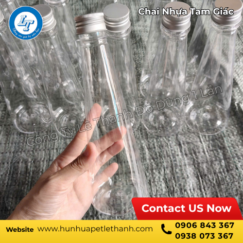 chai nhựa tam giác đựng trà sữa giá sỉ giá rẻ 3 chai nhựa tam giác đựng trà sữa giá sỉ giá rẻ 3