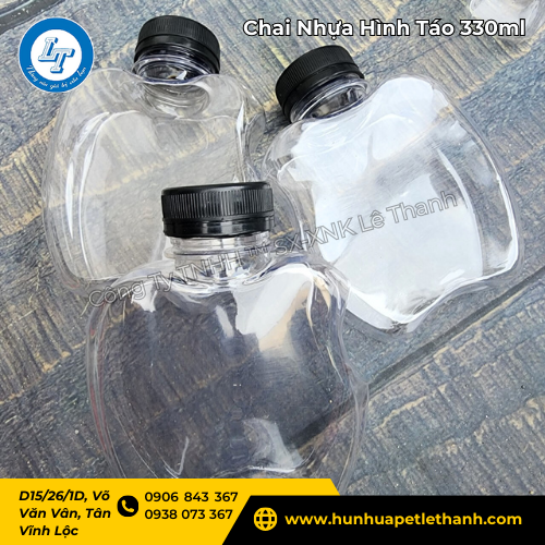 chai nhựa hình táo dung tích 330ml giá sỉ siêu rẻ 4 chai nhựa hình táo dung tích 330ml giá sỉ siêu rẻ 4