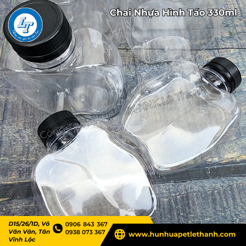 chai nhựa hình táo dung tích 330ml giá sỉ siêu rẻ 3 chai nhựa hình táo dung tích 330ml giá sỉ siêu rẻ 3