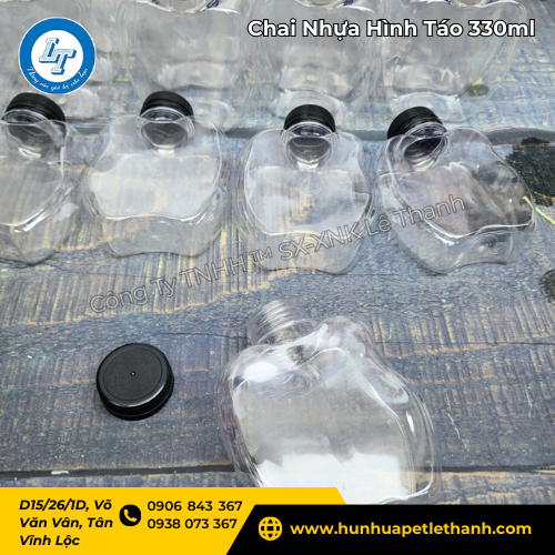 chai nhựa hình táo dung tích 330ml giá sỉ siêu rẻ 5 chai nhựa hình táo dung tích 330ml giá sỉ siêu rẻ 5