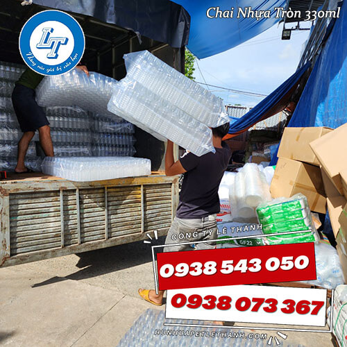 chai nhựa tròn nắp đen 330ml giảm giá sỉ rẻ chai nhựa tròn nắp đen 330ml giảm giá sỉ rẻ