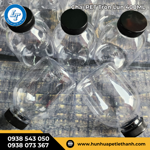 chai PET 400ml tròn lùn có sẵn giá sỉ cực rẻ 4 chai PET 400ml tròn lùn có sẵn giá sỉ cực rẻ 4