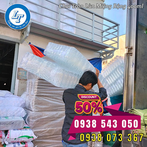 Chai nhựa PET tròn lùn miệng rộng giá sỉ Chai nhựa PET tròn lùn miệng rộng giá sỉ