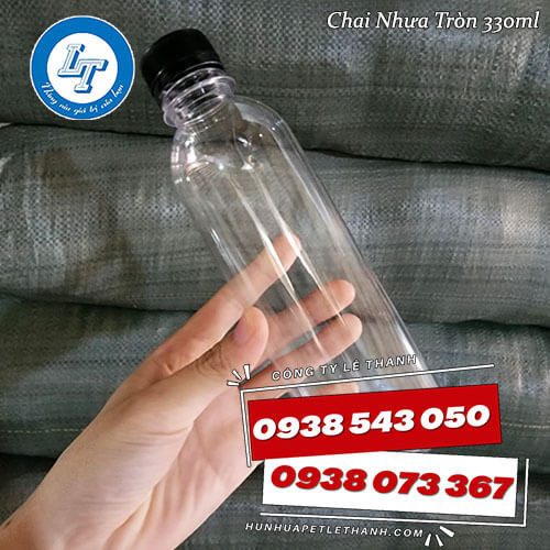 chai nhựa tròn nắp đen 330ml giảm giá sỉ rẻ 1 chai nhựa tròn nắp đen 330ml giảm giá sỉ rẻ 1