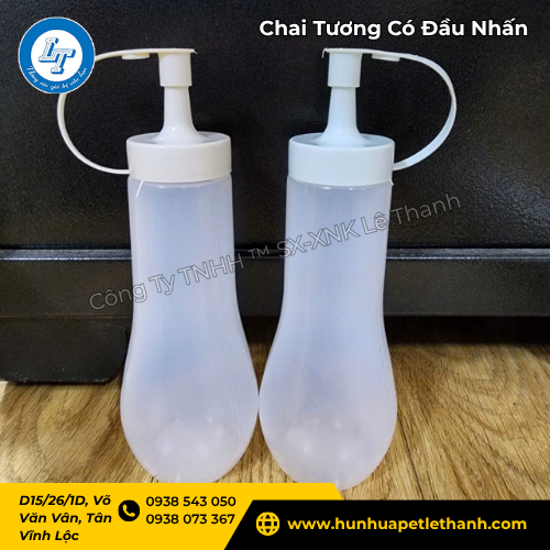 chai nhựa đựng tương có đầu nhấn chai nhựa đựng tương có đầu nhấn