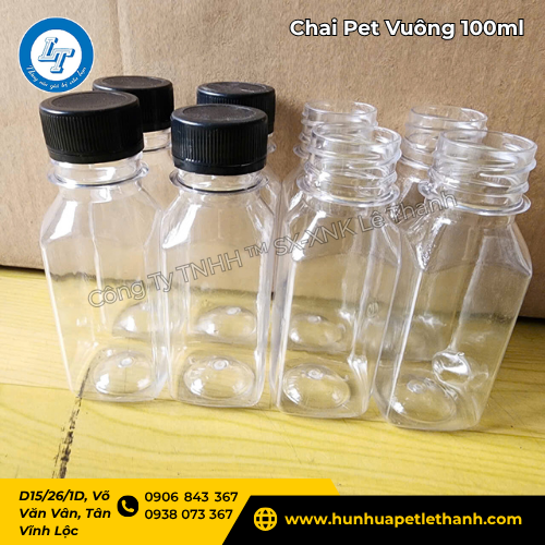 chai PET vuông 100ml – sản phẩm an toàn, giá sỉ cực rẻ 3 chai PET vuông 100ml – sản phẩm an toàn, giá sỉ cực rẻ 3