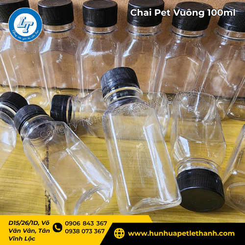 chai PET vuông 100ml – sản phẩm an toàn, giá sỉ cực rẻ 4 chai PET vuông 100ml – sản phẩm an toàn, giá sỉ cực rẻ 4