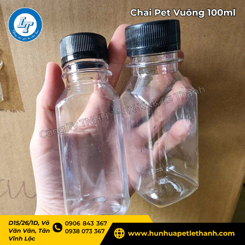 chai PET vuông 100ml – sản phẩm an toàn, giá sỉ cực rẻ 2 chai PET vuông 100ml – sản phẩm an toàn, giá sỉ cực rẻ 2