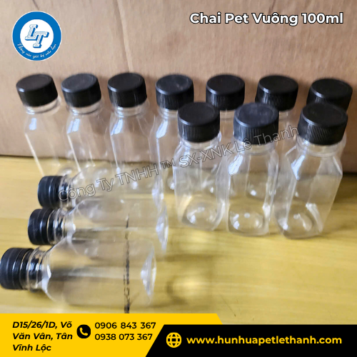 chai PET vuông 100ml – sản phẩm an toàn, giá sỉ cực rẻ 5 chai PET vuông 100ml – sản phẩm an toàn, giá sỉ cực rẻ 5