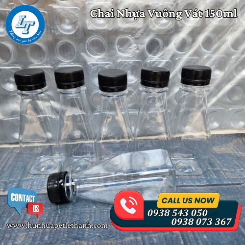 chai nhựa vuông vát đựng sữa chua, nước sốt giá sỉ rẻ 150ml 5 chai nhựa vuông vát đựng sữa chua, nước sốt giá sỉ rẻ 150ml 5