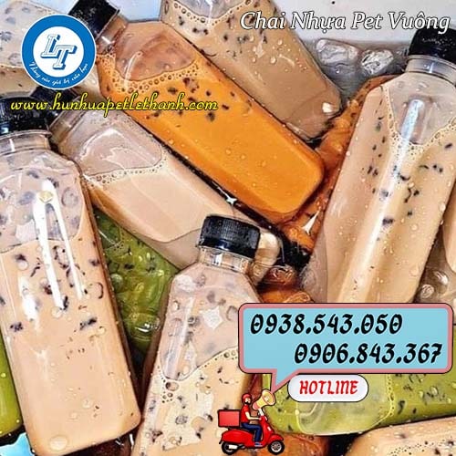 Chai nhựa PET vuông giá sỉ tại kho Chai nhựa PET vuông giá sỉ tại kho