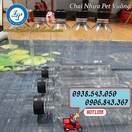 Chai nhựa PET vuông giá sỉ tại kho Chai nhựa PET vuông giá sỉ tại kho