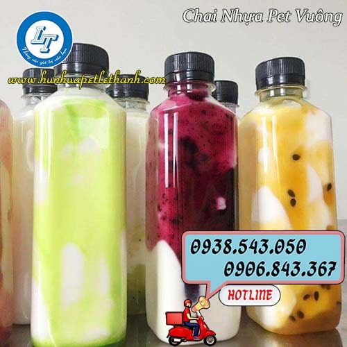 Chai nhựa PET vuông giá sỉ tại kho Chai nhựa PET vuông giá sỉ tại kho