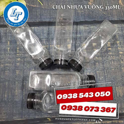 >>chai nhựa vuông 330ml miệng rộng<< >>chai nhựa vuông 330ml miệng rộng<<