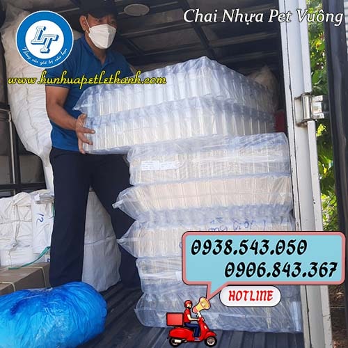 Chai nhựa PET vuông giá sỉ tại kho Chai nhựa PET vuông giá sỉ tại kho
