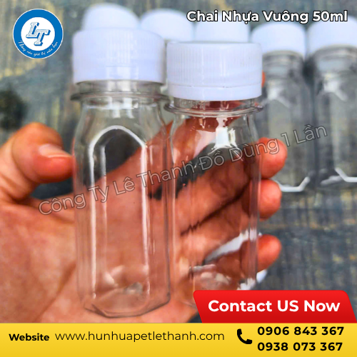 Kho Lê Thanh bán sỉ chai nhựa vuông 50ml giá rẻ 4 Kho Lê Thanh bán sỉ chai nhựa vuông 50ml giá rẻ 4