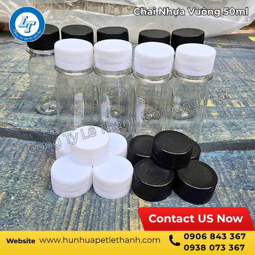 Kho Lê Thanh bán sỉ chai nhựa vuông 50ml giá rẻ 5 Kho Lê Thanh bán sỉ chai nhựa vuông 50ml giá rẻ 5