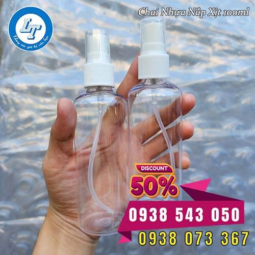 chai nhựa PET nắp xịt 100ml giá sỉ chai nhựa PET nắp xịt 100ml giá sỉ