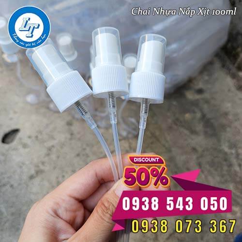chai nhựa PET nắp xịt 100ml giá sỉ chai nhựa PET nắp xịt 100ml giá sỉ