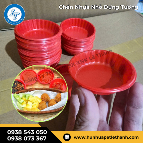 chén nhựa màu đỏ đựng tương ớt, nước mắm giá cực tốt 2 chén nhựa màu đỏ đựng tương ớt, nước mắm giá cực tốt 2
