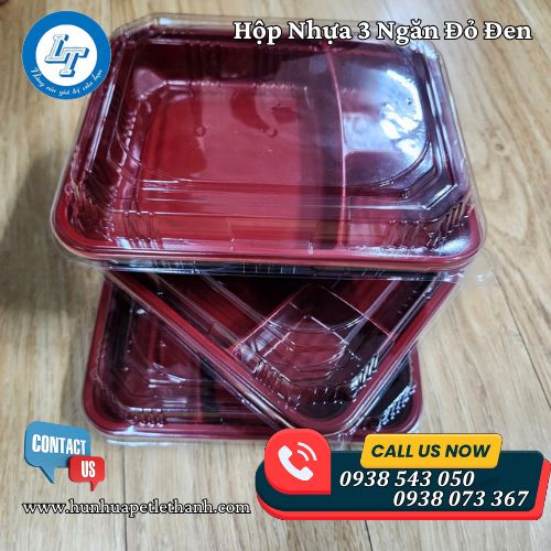 hộp nhựa 3 ngăn đỏ đen giá sốc giao nhanh 2 hộp nhựa 3 ngăn đỏ đen giá sốc giao nhanh 2