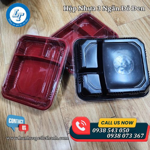 hộp nhựa 3 ngăn đỏ đen giá sốc giao nhanh 4 hộp nhựa 3 ngăn đỏ đen giá sốc giao nhanh 4