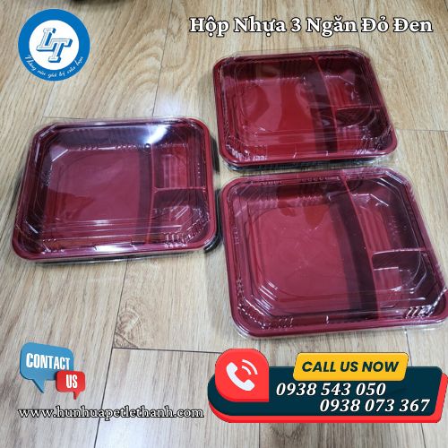 hộp nhựa 3 ngăn đỏ đen giá sốc giao nhanh 5 hộp nhựa 3 ngăn đỏ đen giá sốc giao nhanh 5