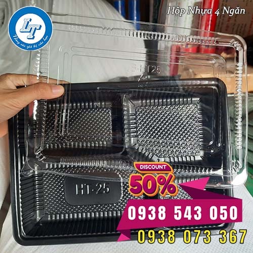 hộp nhựa 4 ngăn giá sỉ dùng 1 lần hộp nhựa 4 ngăn giá sỉ dùng 1 lần
