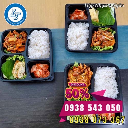 hộp nhựa 4 ngăn giá sỉ dùng 1 lần hộp nhựa 4 ngăn giá sỉ dùng 1 lần