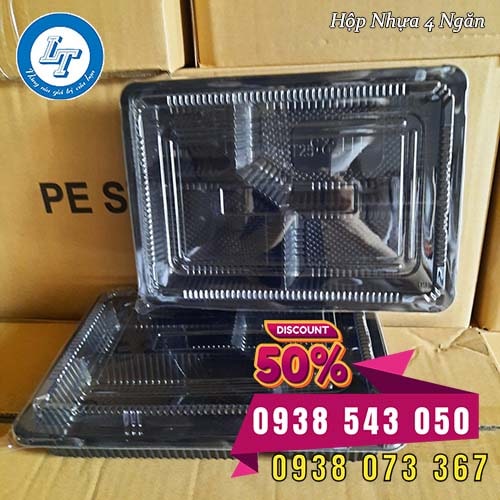 hộp nhựa 4 ngăn giá sỉ dùng 1 lần hộp nhựa 4 ngăn giá sỉ dùng 1 lần